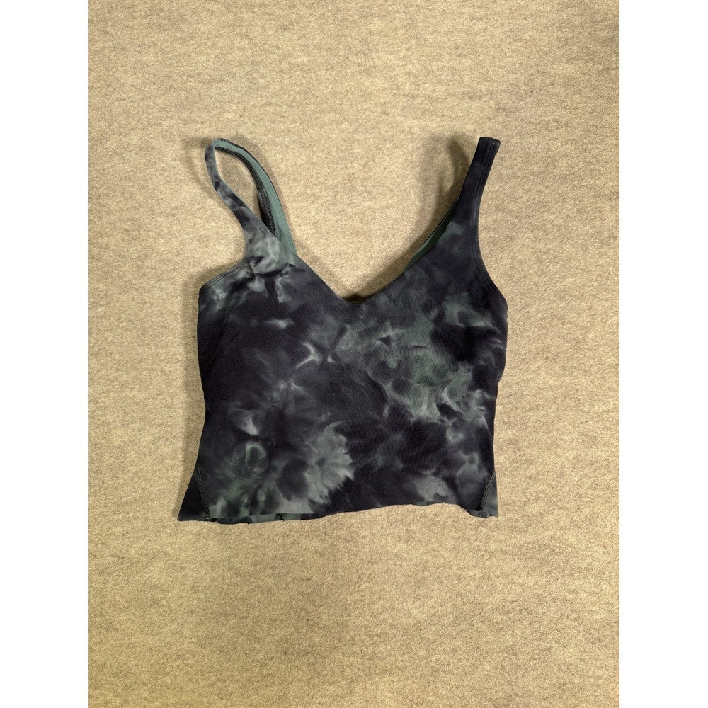 Lululemon Align Cropped Tank Top Womens 0 Multicolor Tie Dye Stretch V Neck Yoga